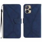 For Realme 10 5G / 9i 5G Stitching Embossed Leather Phone Case(Blue) - 1