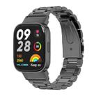 For Redmi Watch 3 Mijobs Three-Bead Metal Stainless Steel Watch Band(Black) - 1