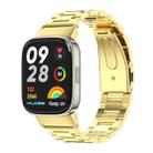For Redmi Watch 3 Mijobs Three-Bead Metal Stainless Steel Watch Band(Gold) - 1