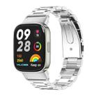 For Redmi Watch 3 Mijobs Three-Bead Metal Stainless Steel Watch Band(Silver) - 1