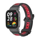 For Redmi Watch 3 Mijobs Twill Texture TPU Watch Band(Black Red Black) - 1