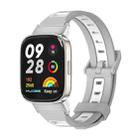 For Redmi Watch 3 Mijobs Twill Texture TPU Watch Band(Grey White Silver) - 1