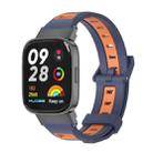 For Redmi Watch 3 Mijobs Twill Texture TPU Watch Band(Midnight Blue Orange Black) - 1