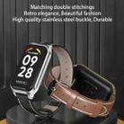 For Redmi Band 2 Mijobs Metal Shell Microfiber PU Leather Watch Band(Black Silver) - 8