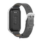 For Redmi Band 2 Mijobs Metal Shell Microfiber PU Leather Watch Band(Grey Silver) - 3