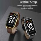 For Redmi Band 2 Mijobs Metal Shell Microfiber PU Leather Watch Band(Brown Gold) - 5
