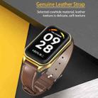For Redmi Band 2 Mijobs Metal Shell Microfiber PU Leather Watch Band(Brown Gold) - 7