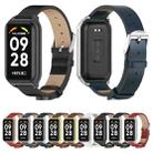For Redmi Band 2 Mijobs Metal Shell Microfiber PU Leather Watch Band(Brown Silver) - 4