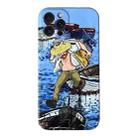 For iPhone 15 Pro Max Oil Painting Pattern Glossy PC Phone Case(Jump in the Boat) - 1