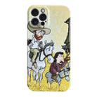 For iPhone 15 Plus Oil Painting Pattern Glossy PC Phone Case(Horse Riding) - 1