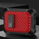 For AirPods Pro 2 Alpha Carbon Fiber Wireless Bluetooth Earphone Protective Case(Red) - 1