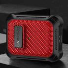 For AirPods Pro Alpha Carbon Fiber Wireless Bluetooth Earphone Protective Case(Red) - 1