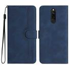 For Xiaomi Redmi 8 Heart Pattern Skin Feel Leather Phone Case(Royal Blue) - 1