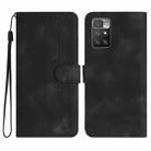 For Xiaomi Redmi 10 Heart Pattern Skin Feel Leather Phone Case(Black) - 1