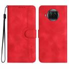 For Xiaomi Mi 10T Lite 5G Heart Pattern Skin Feel Leather Phone Case(Red) - 1