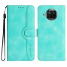 For Xiaomi Mi 10T Lite 5G Heart Pattern Skin Feel Leather Phone Case(Light Blue) - 1