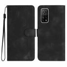 For Xiaomi Mi 10T 5G/10T Pro 5G Heart Pattern Skin Feel Leather Phone Case(Black) - 1