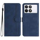 For Xiaomi Redmi K70 Heart Pattern Skin Feel Leather Phone Case(Royal Blue) - 1