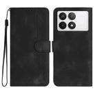 For Xiaomi Redmi K70E Heart Pattern Skin Feel Leather Phone Case(Black) - 1