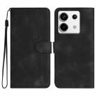 For Xiaomi Redmi Note 13 Pro 4G Heart Pattern Skin Feel Leather Phone Case(Black) - 1