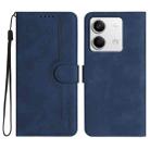 For Xiaomi Redmi Note 13 4G Heart Pattern Skin Feel Leather Phone Case(Royal Blue) - 1