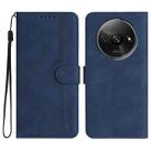 For Xiaomi Redmi A3 Heart Pattern Skin Feel Leather Phone Case(Royal Blue) - 1