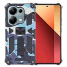 For Xiaomi Redmi Note 13 Pro 4G Camouflage Armor Kickstand TPU + PC Magnetic Phone Case(Light Blue) - 1