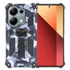 For Xiaomi Redmi Note 13 Pro 4G Camouflage Armor Kickstand TPU + PC Magnetic Phone Case(Grey) - 1