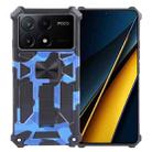 For Xiaomi Poco X6 Pro 5G Camouflage Armor Kickstand TPU + PC Magnetic Phone Case(Dark Blue) - 1