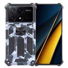 For Xiaomi Poco X6 Pro 5G Camouflage Armor Kickstand TPU + PC Magnetic Phone Case(Grey) - 1