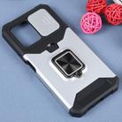 For Redmi Note 12 4G Camera Shield Card Slot PC+TPU Phone Case(Silver) - 2