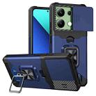 For Xiaomi Redmi Note 13 4G Camera Shield Card Slot PC+TPU Phone Case(Blue) - 1