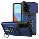 For Xiaomi Redmi Note 13 Pro 5G Camera Shield Card Slot PC+TPU Phone Case(Blue) - 1