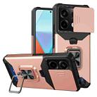 For Xiaomi Redmi Note 13 Pro 5G Camera Shield Card Slot PC+TPU Phone Case(Rose Gold) - 1