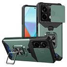 For Xiaomi Redmi Note 13 Pro 5G Camera Shield Card Slot PC+TPU Phone Case(Dark Green) - 1