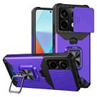 For Xiaomi Redmi Note 13 Pro 5G Camera Shield Card Slot PC+TPU Phone Case(Purple) - 1