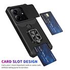 For Redmi Note 14 4G 163mm Camera Shield Card Slot PC+TPU Phone Case(Black) - 2