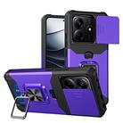 For Redmi Note 14 4G 163mm Camera Shield Card Slot PC+TPU Phone Case(Purple) - 1