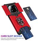For Redmi Note 14 Pro 5G / 14 Pro+ 5G  Camera Shield Card Slot PC+TPU Phone Case(Red) - 2