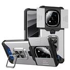 For Redmi Note 14 Pro 5G / 14 Pro+ 5G  Camera Shield Card Slot PC+TPU Phone Case(Silver) - 1