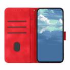 For Google Pixel 9a Line Pattern Skin Feel Leather Phone Case(Red) - 3