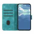 For Google Pixel 9a Line Pattern Skin Feel Leather Phone Case(Light Blue) - 3