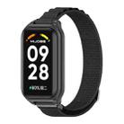 For Redmi Band 2 Mijobs Metal Shell Nylon Breathable Watch Band(Black) - 1