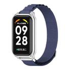 For Redmi Band 2 Mijobs Metal Shell Nylon Breathable Watch Band(Midnight Blue Silver) - 1