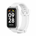 For Redmi Band 2 Mijobs Metal Shell Silicone Watch Band(White Silver) - 1