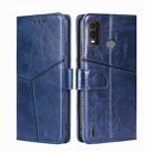 For Nokia G11 Plus Geometric Stitching Leather Phone Case(Blue) - 1