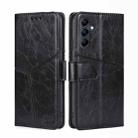 For Samsung Galaxy M14 5G Geometric Stitching Leather Phone Case(Black) - 1