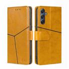 For Samsung Galaxy M54 5G Geometric Stitching Leather Phone Case(Yellow) - 1