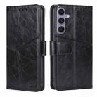 For Samsung Galaxy S24+ 5G Geometric Stitching Leather Phone Case(Black) - 1