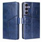 For Samsung Galaxy S24+ 5G Geometric Stitching Leather Phone Case(Blue) - 1